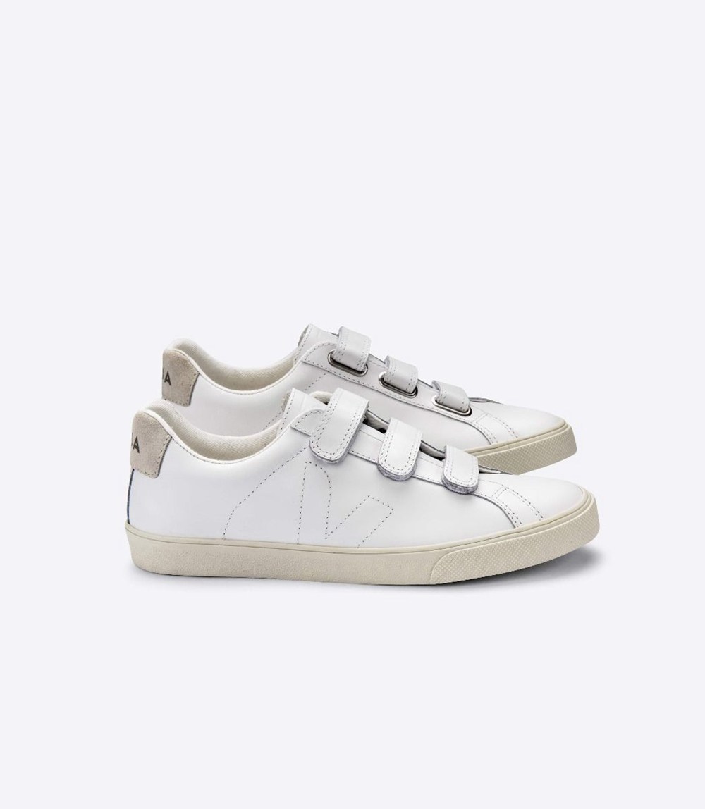 Veja Trainers Mens White - 3-lock Leather - QEJG-18645